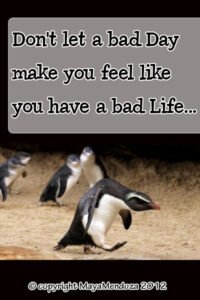 Don't let a bad day make you feel like you have a bad life